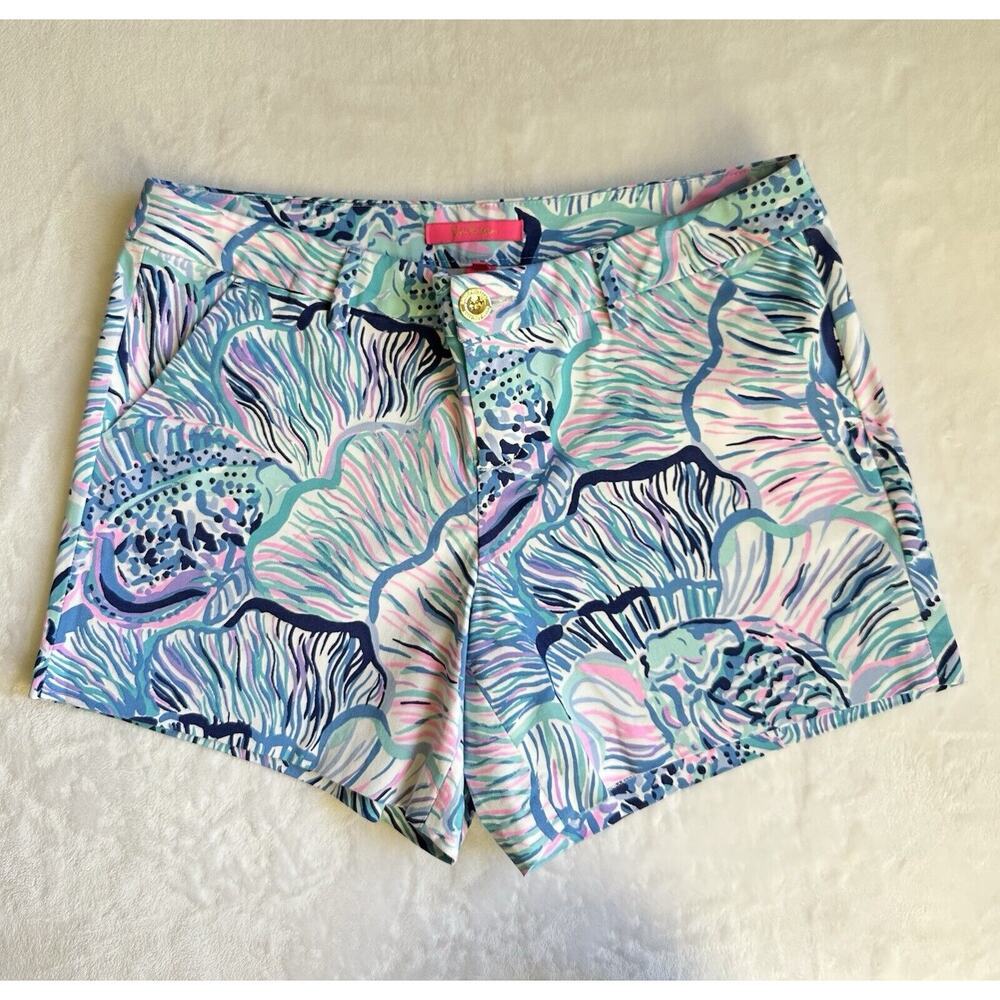 NWT LILLY PULITZER Callahan Stretch‎ Short Bermuda Blue, Fishful Thinking Size 8